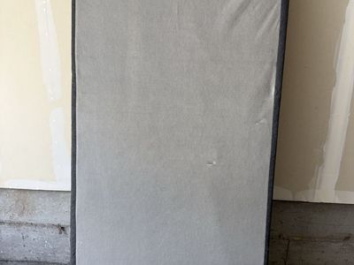 Twin Size Box Spring - Light Grey Fabric Foundation for Mattress Support