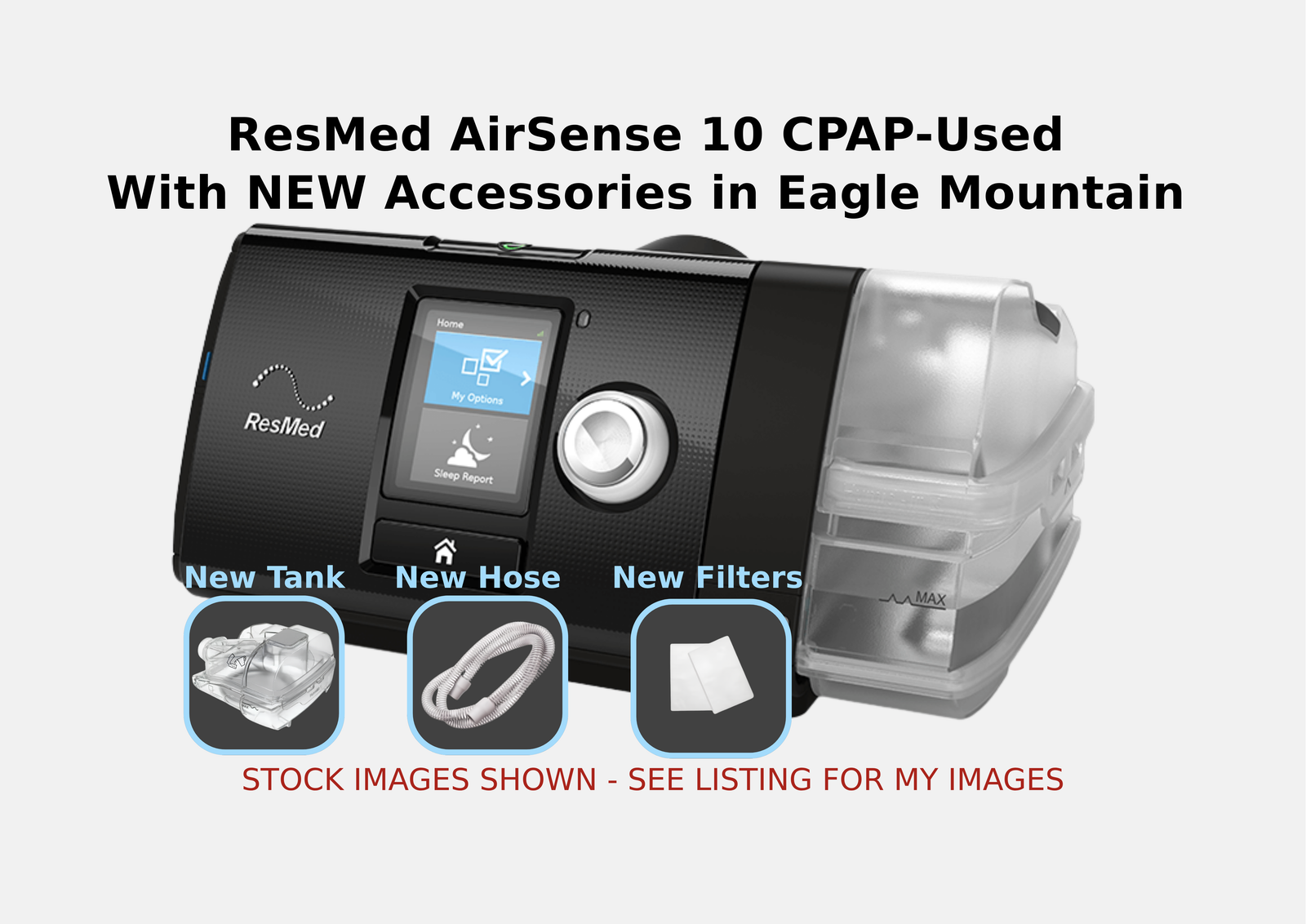 ResMed Airsense 10 CPAP With New accessories