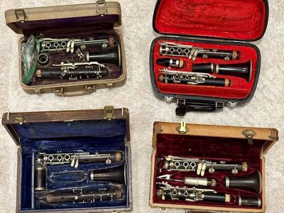 Lot of Vintage French Wood Clarinets – For Repair or Parts