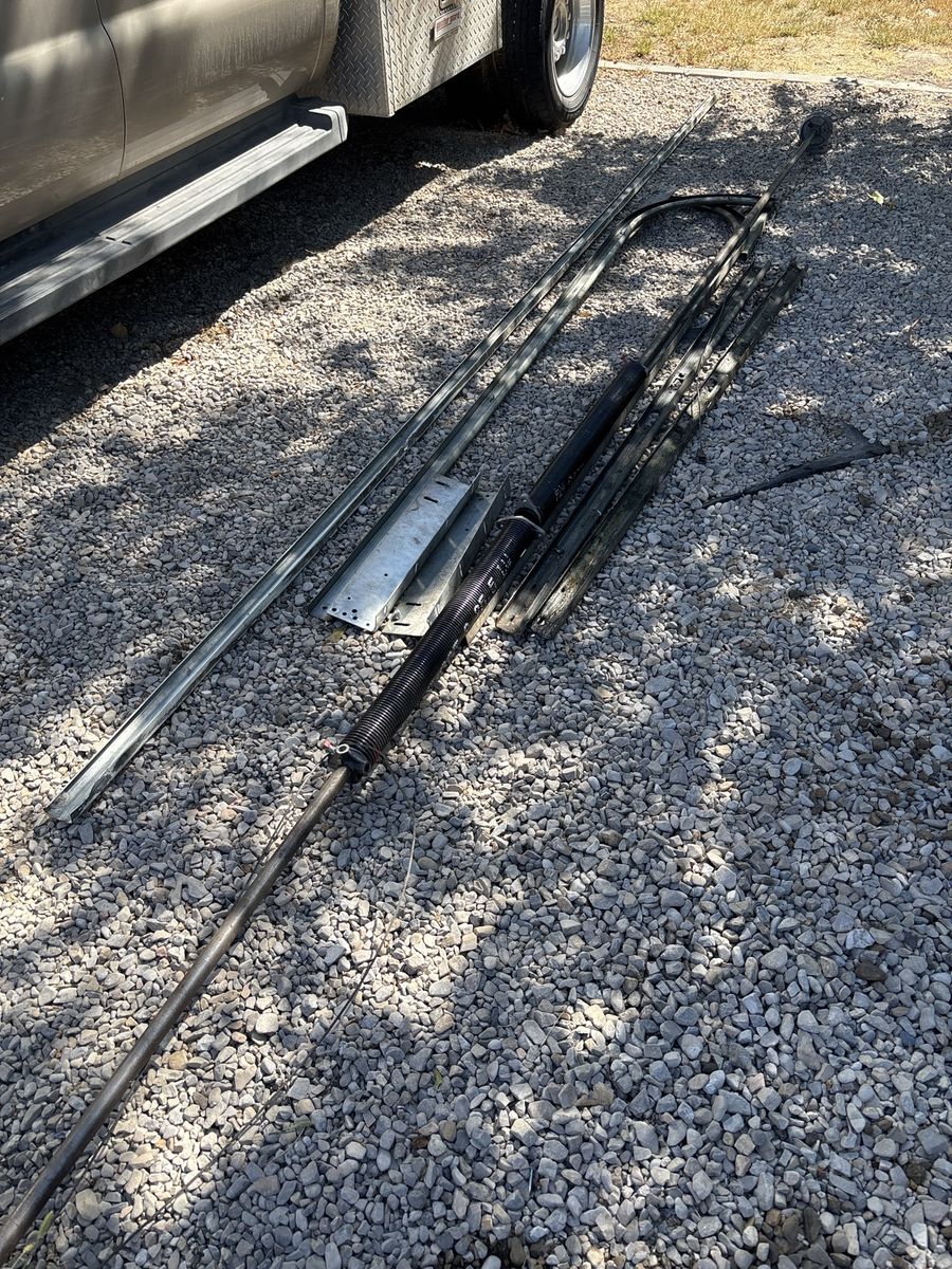 Used Garage Door Springs & Torsion Bar Set for 15ft Door - Includes Tracks