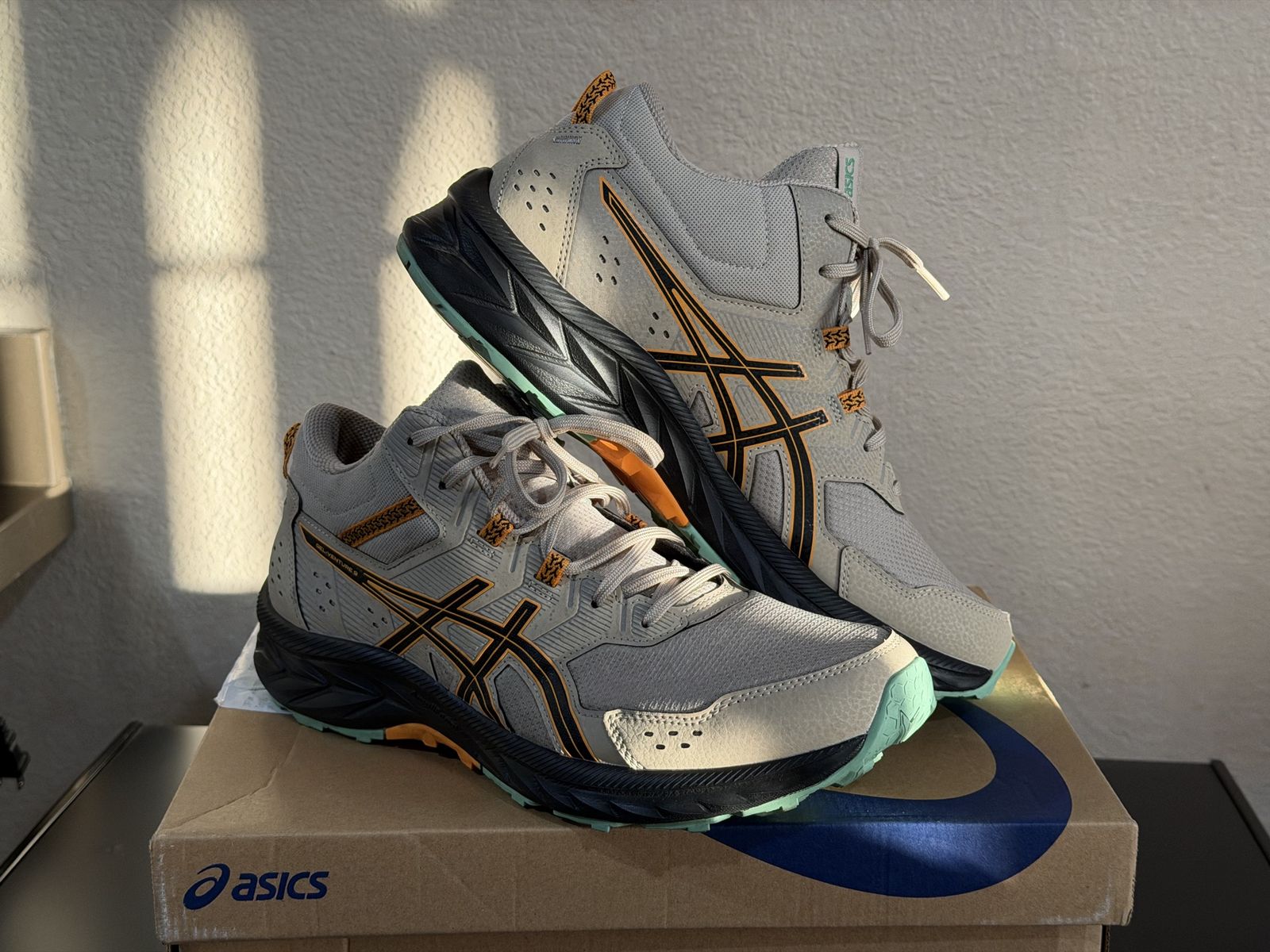 ASICS Gel-Venture 9 MT Men's Trail Running Shoes - Feather Grey/Black - US 11