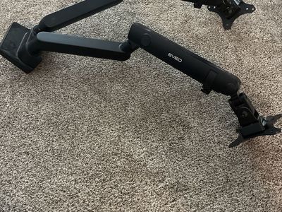EVEO Dual Monitor Mount Stand - Black, Adjustable Arms, VESA CompatibLE
