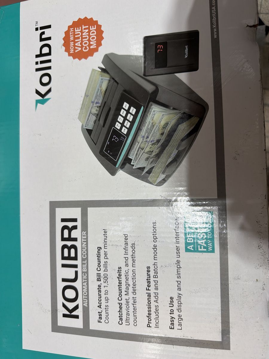 KOLIBRI bill counter money counter cash counter NEW IN BOX NEVER USED
