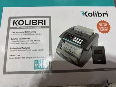 KOLIBRI bill counter money counter cash counter NEW IN BOX NEVER USED