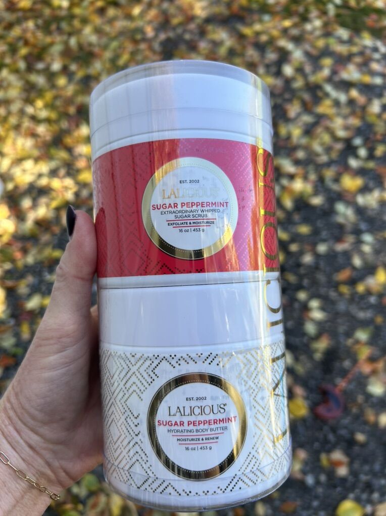 New Lalicious 2 Pack Sugar Peppermint Scrub Lotion
