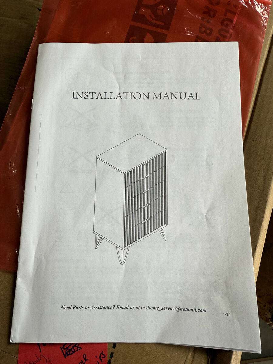 Luxen Home 5‑Drawer Dresser – Sleek Black Finish!