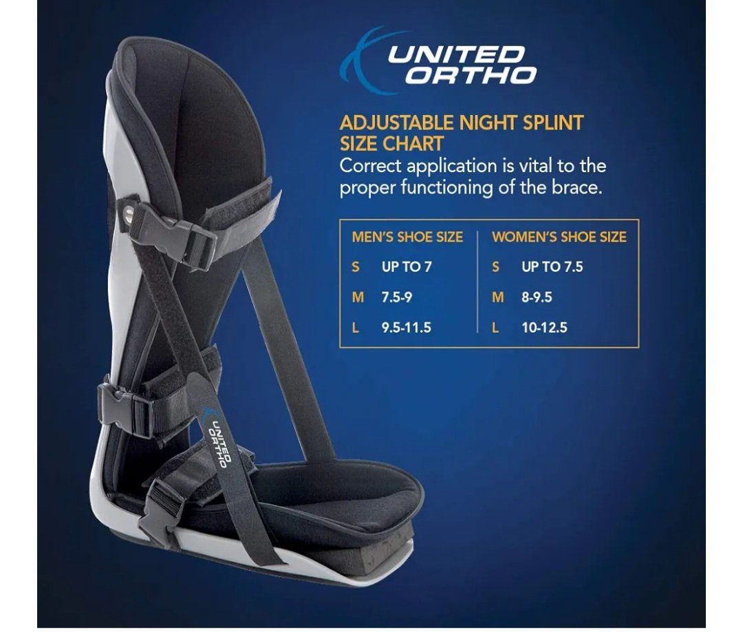 United Ortho Adjustable Night Splint, Finger Gripper Strength Trainer, Stomach/Core wrap