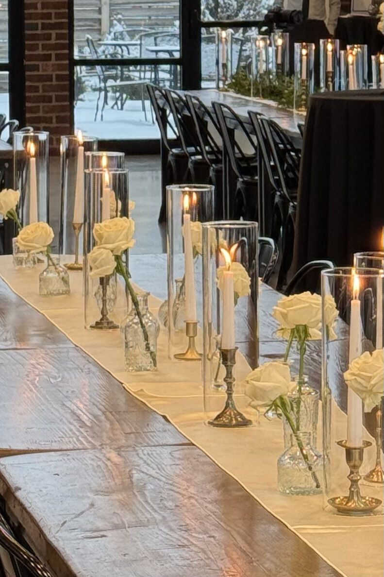 Hurricane Glass Cylinder Pillar Candle Holder Wedding Decor