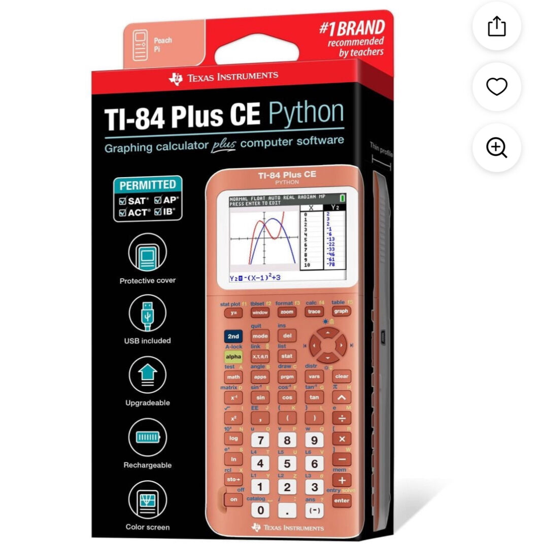 TI-84 CE Plus Python Peach