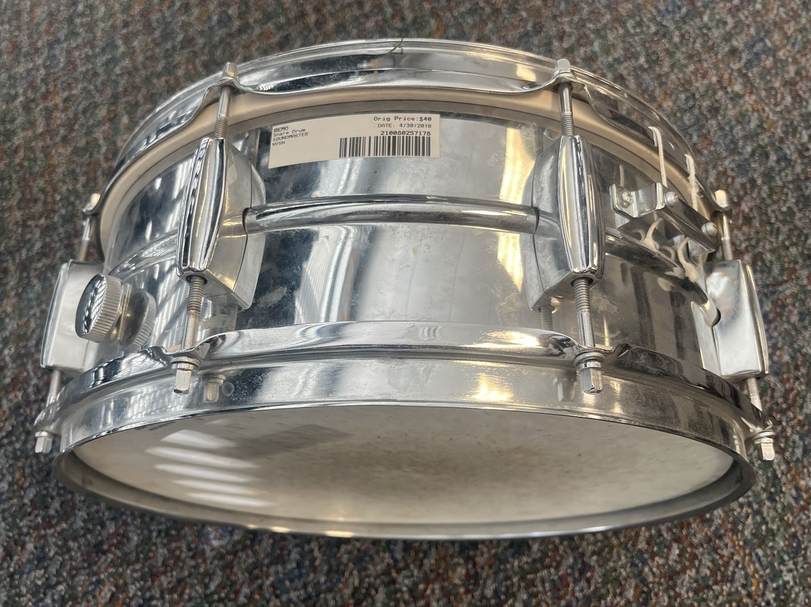 Remo Soundmaster Chrome Snare Drum - Used Musical Instrument