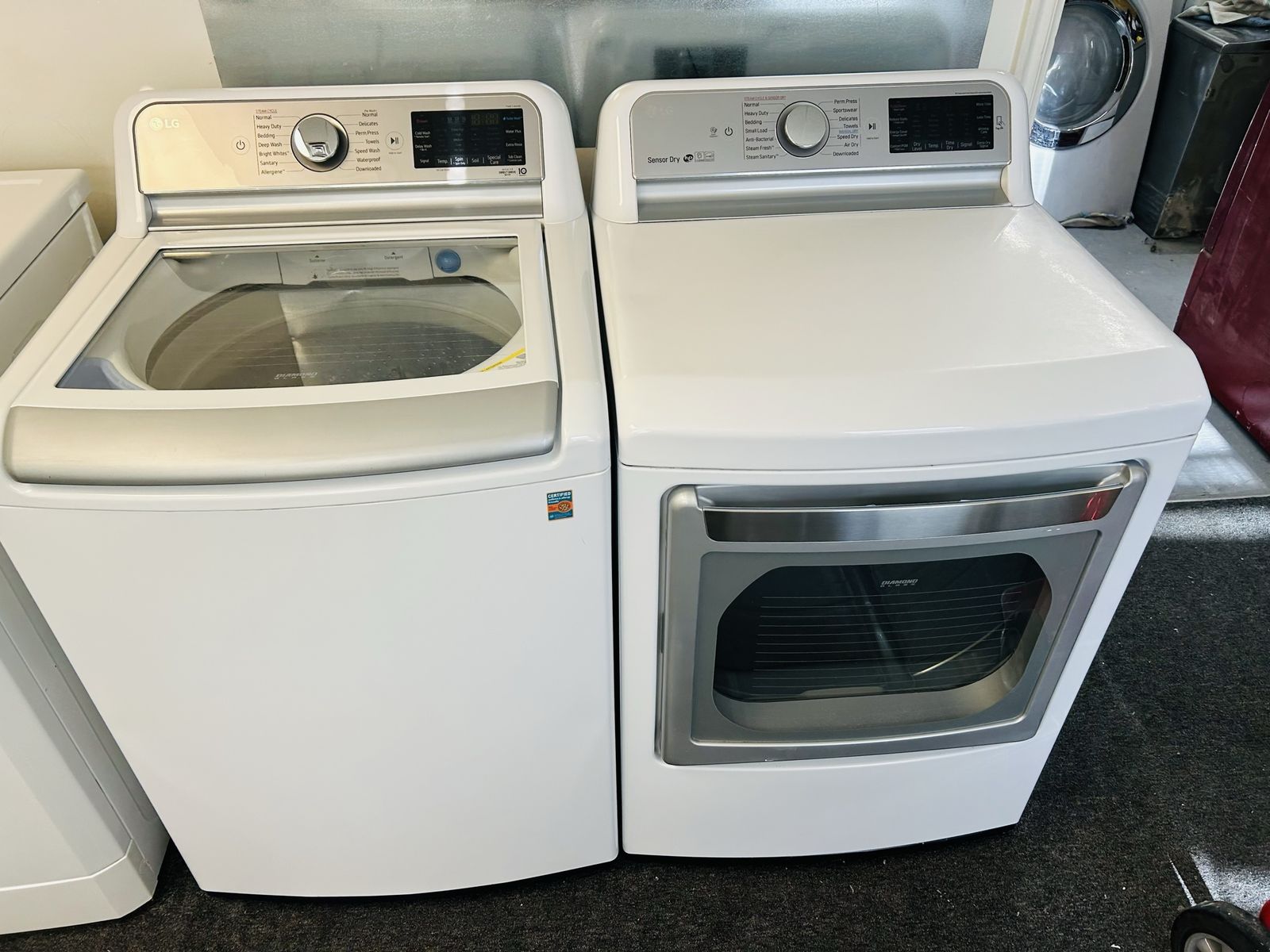 LG super capacity washer and dryer set 