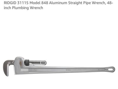 $100 LESS THAN AMAZON! BRAND NEW 48" Long RIDGID 31115 Aluminum Pipe Wrench
