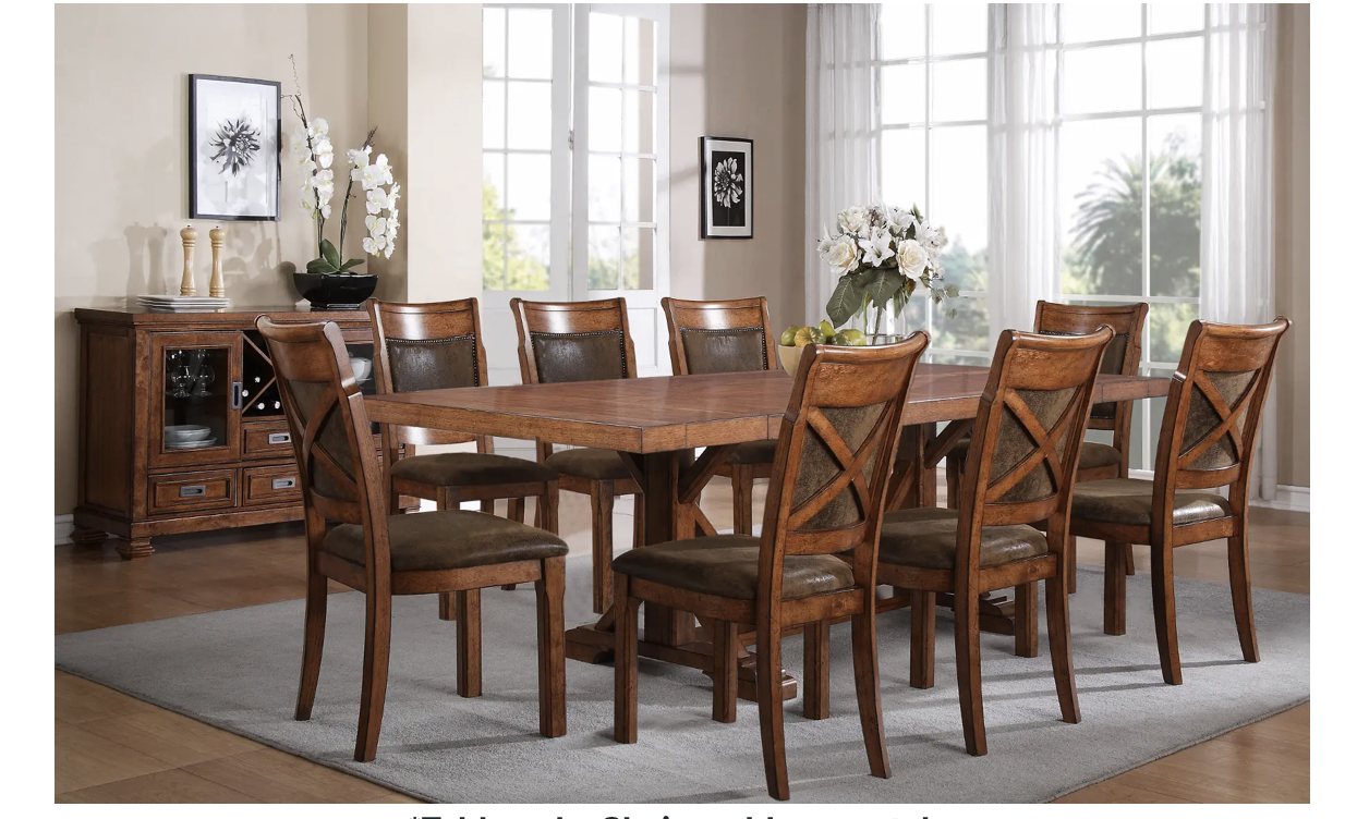 Dining Table and 8 Chairs, Caramel Collection by RCWilley