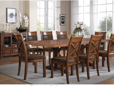 Dining Table and 8 Chairs, Caramel Collection by RCWilley