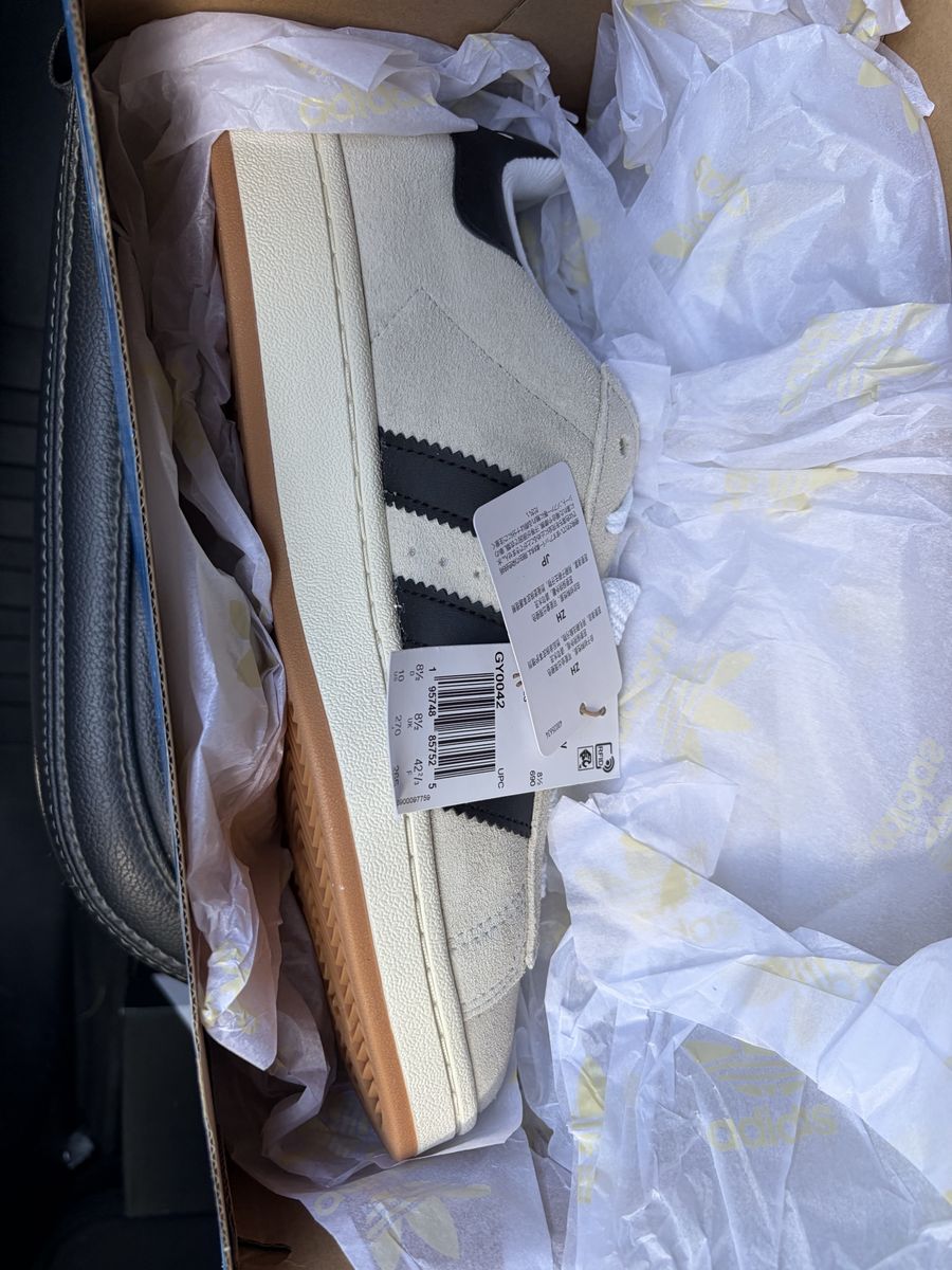 Adidas Campus 00s – Crystal White / Core Black – Brand New