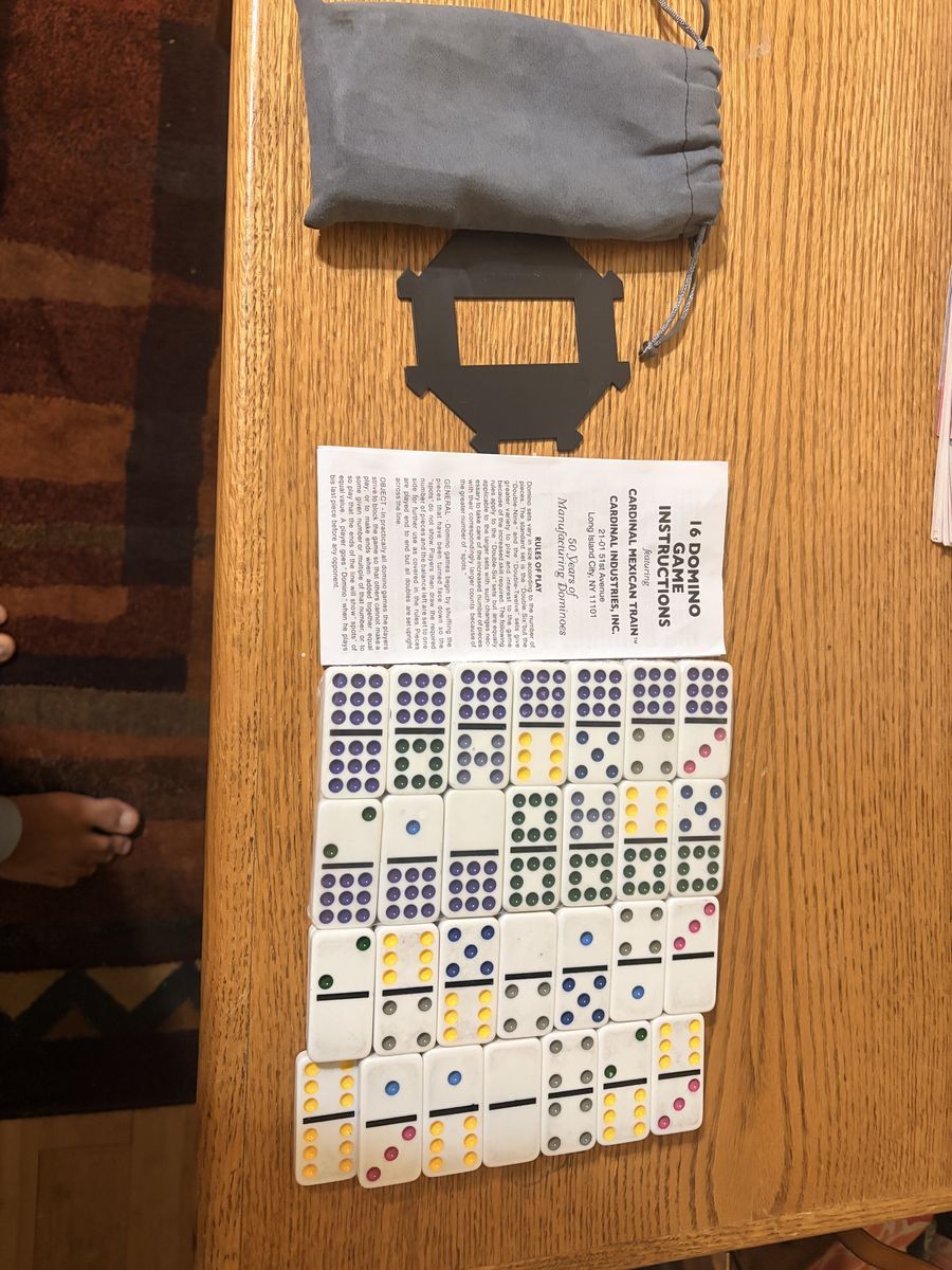 Double 12 Domino Set – Cardinal Mexican Train w/ Case & Accessories