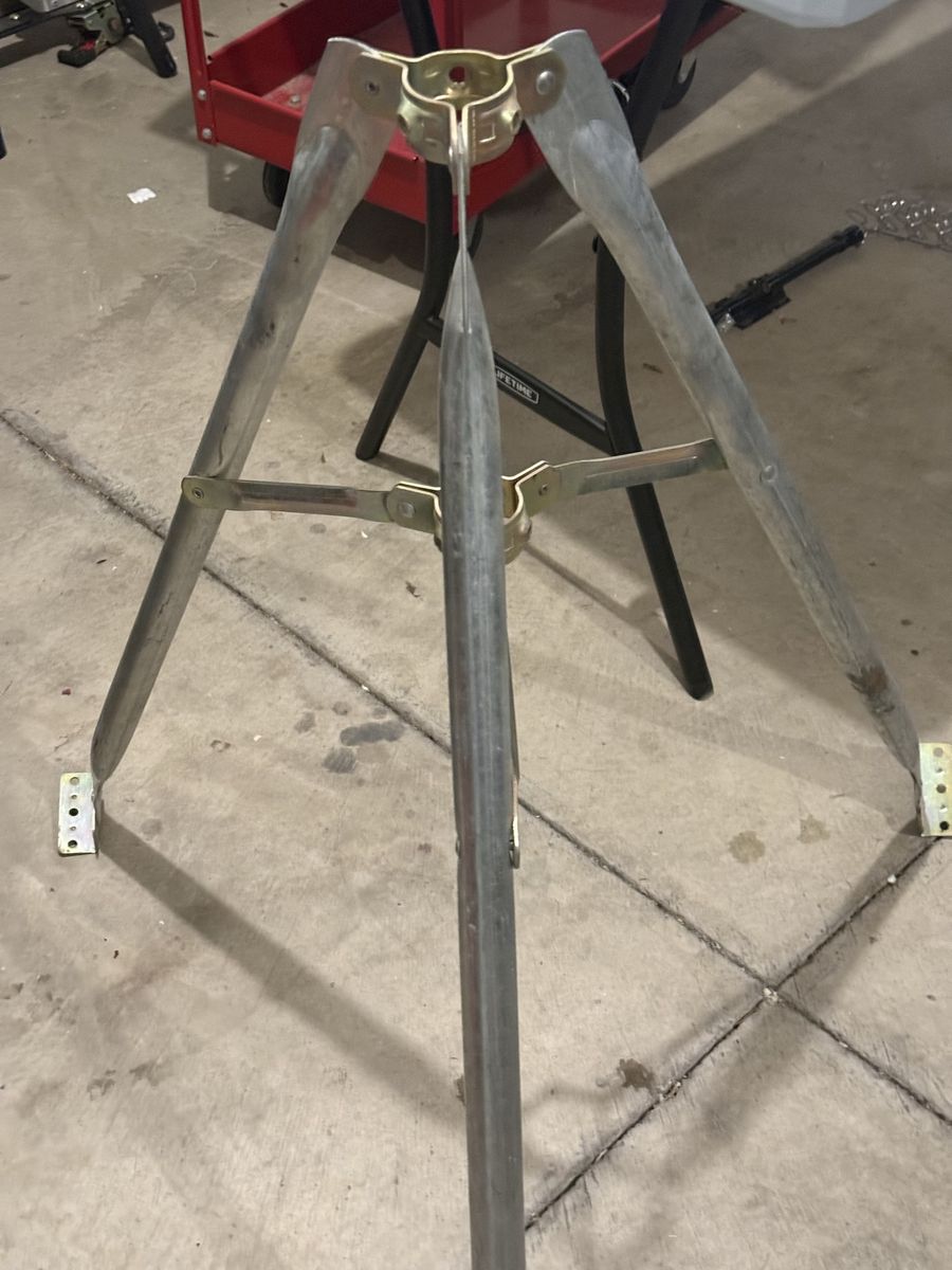 Heavy-Duty Metal Tripod Stand Mount for Antennas, Satellite Dishes, or Surveying Equipment