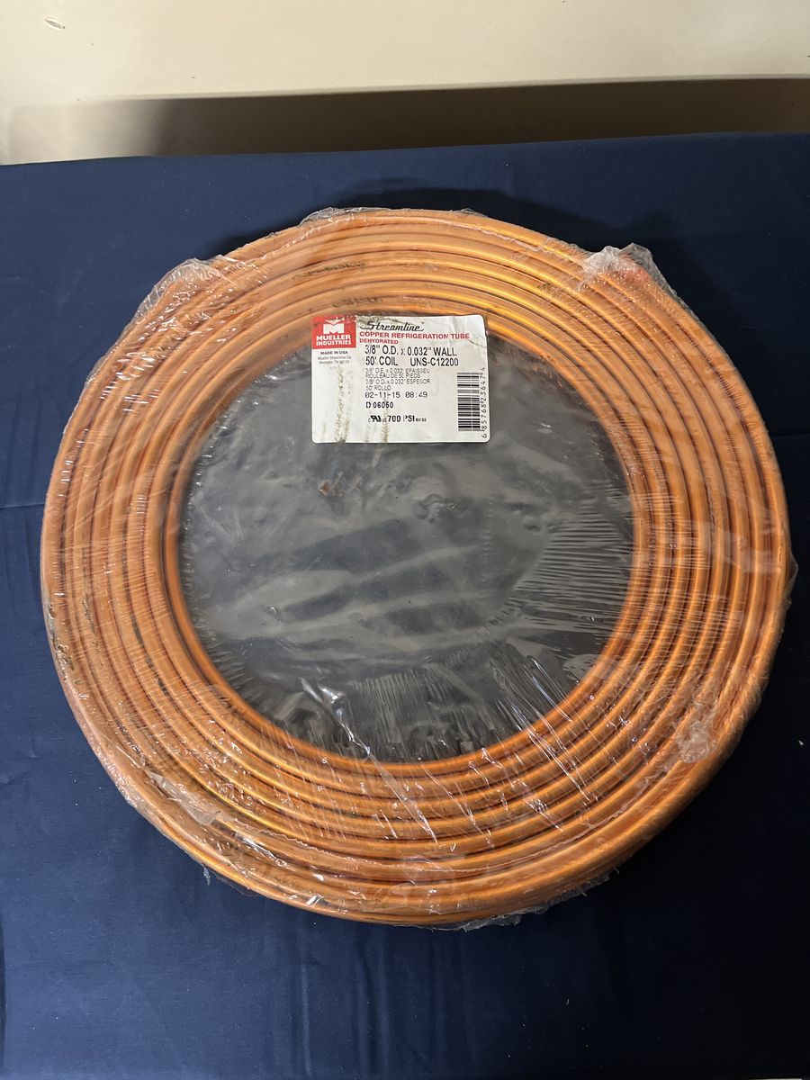 Refrigeration Line Soft Copper 3/8"x50'