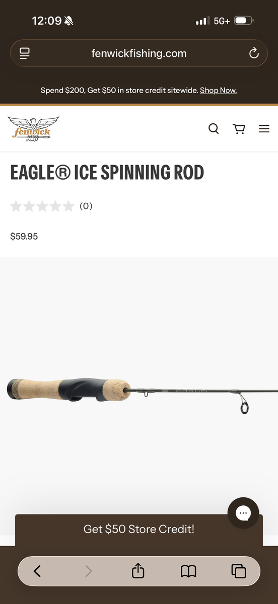 Fenwick Eagle Ice Spinning Rod