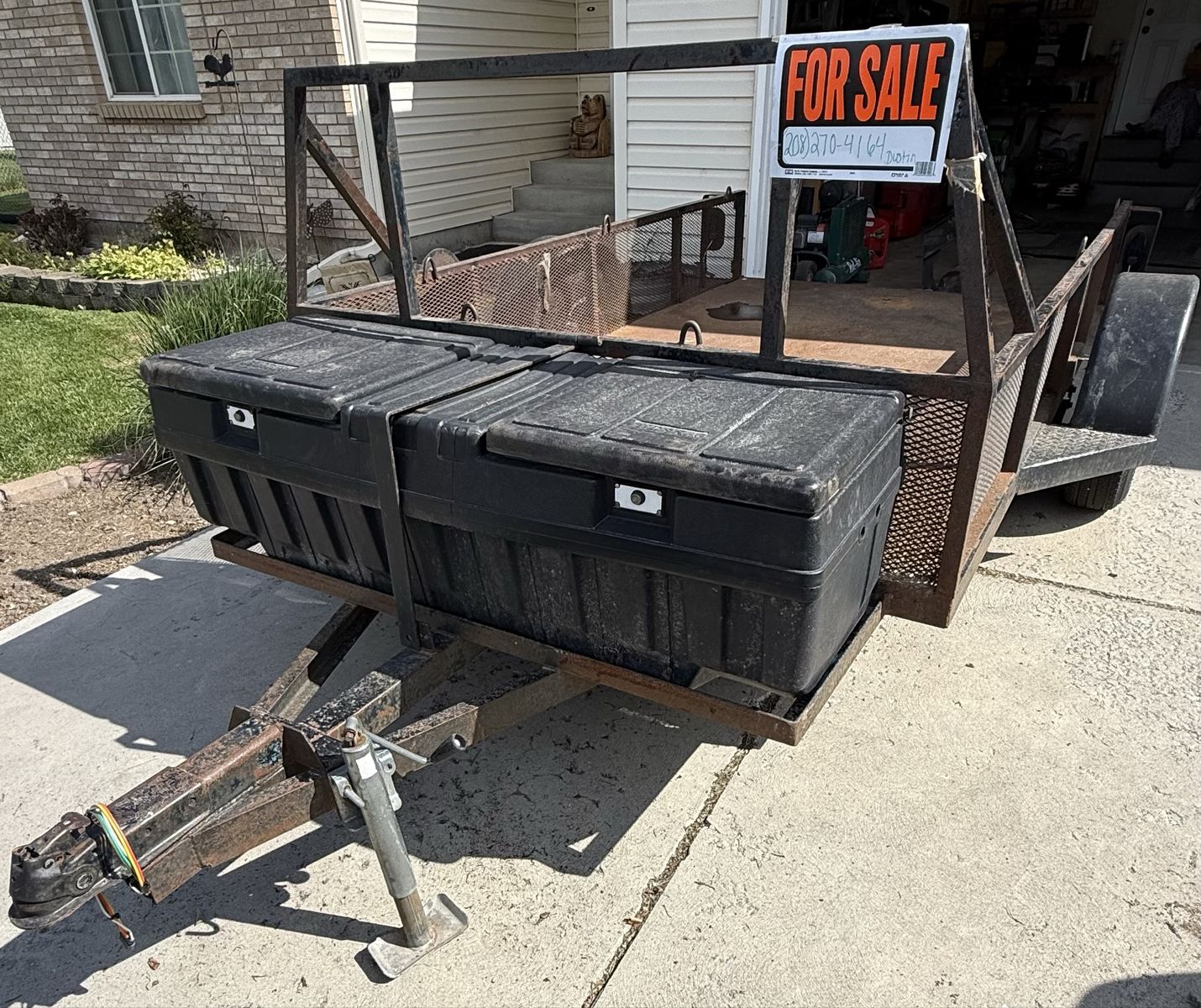 Utility trailer with work box