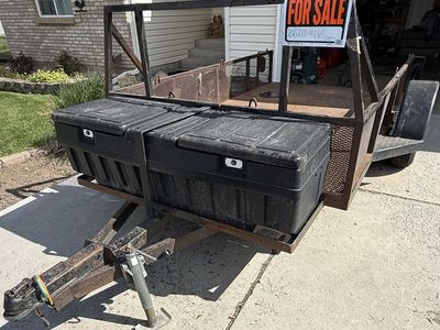 Utility trailer with work box
