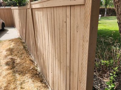 Wood Fence, 6 sections, 6 posts