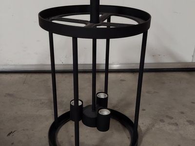 Black Metal Industrial Style 3-Light Ceiling Pendant Light Fixture Chandelier