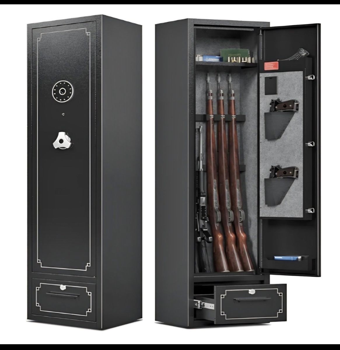5-6  Safe, Safes for Rifle and Pistols,No Assembly Gun Cabinets,Rifle Safe, Safes