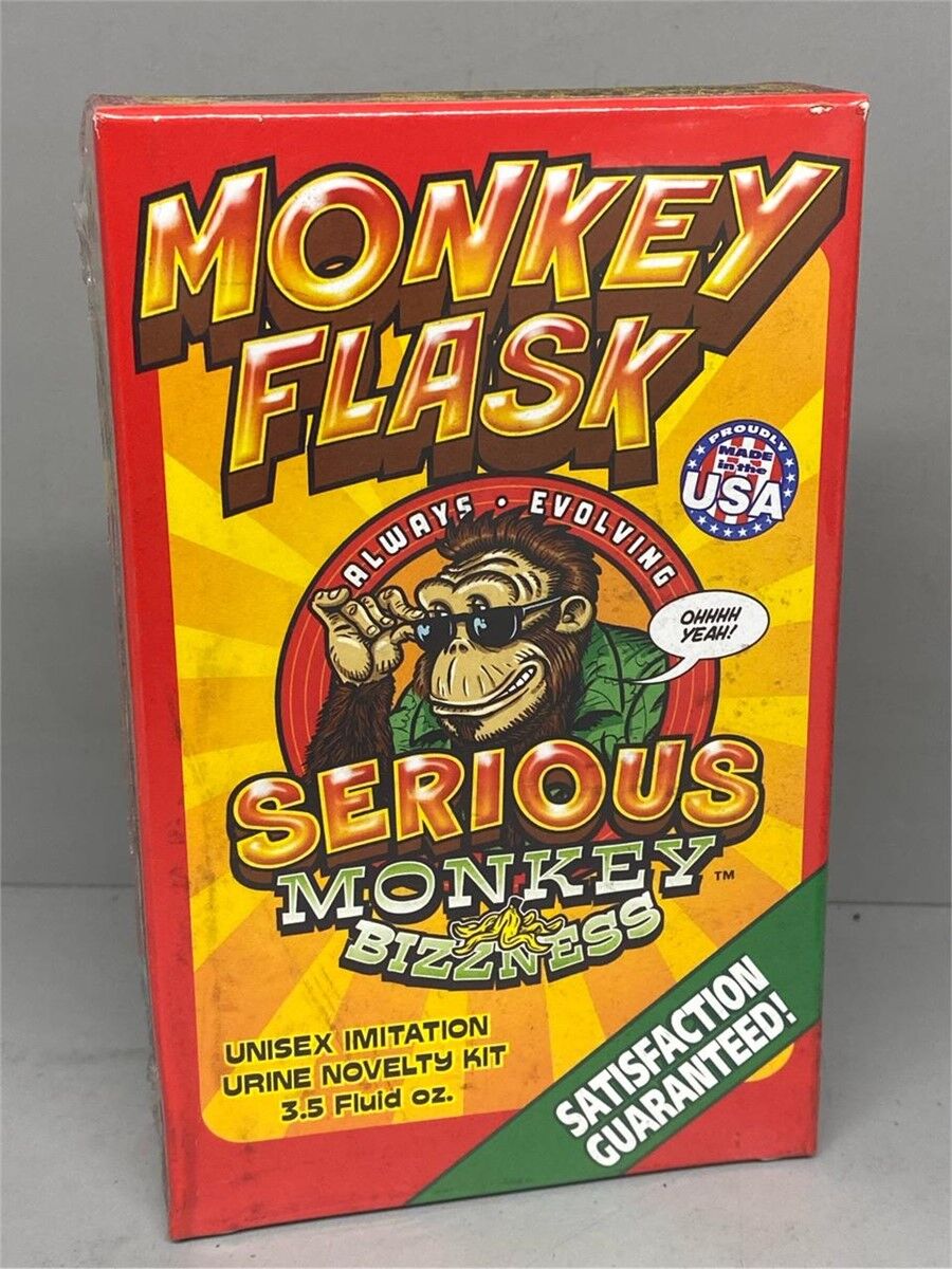 Monkey Flask Unisex Imitation Urine Kit - Heat Pad Incld - Sealed/Brand New