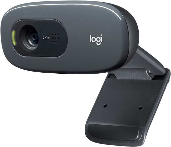 Logitech C270 Webcam with Mic, 720p resolution