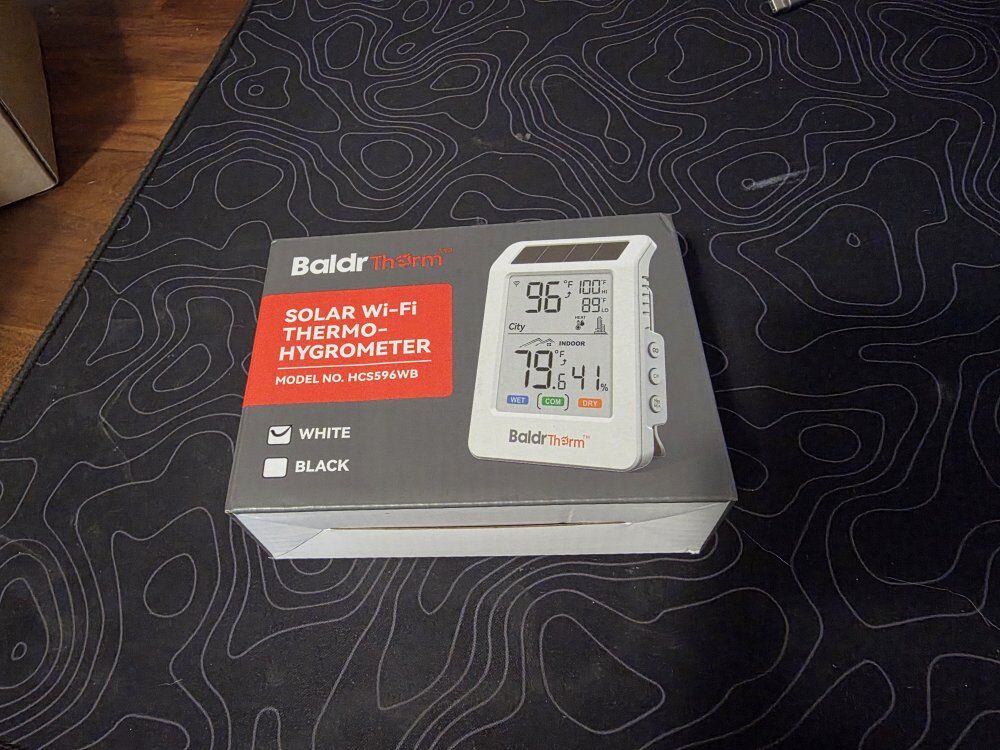 BaldrTherm: Solar Wifi Thermo Hygrometer | White