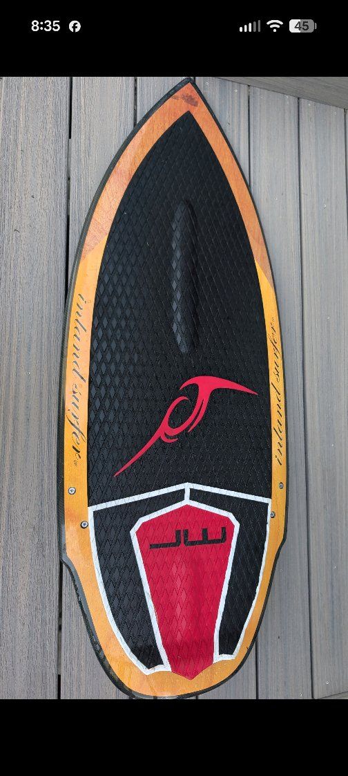 Inland Surfer Flyboy James Walker Pro Model Wakesurf Board 4' 6"- Excellent Condition