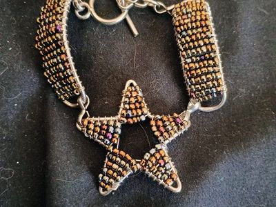 Handmade Beaded Star Charm Bracelet