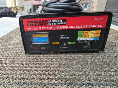 Chicago Power Electric Systems 6V/12V Battery Charger & Engine Starter Item 66783