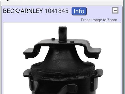 Beck/Arnley 1041845 Engine Motor Mount for 1998 Honda Civic 1.6L L4