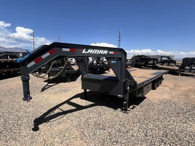8.5x26 Lamar FA Gooseneck Deckover Tilt Trailer - 21K GVWR -