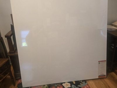 Aaron Brothers Heavy Duty Canvas, 48x48, Natural Cotton Duck, Double Acrylic Titanium Primed