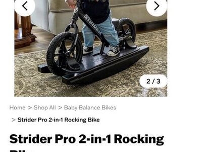 Black strider Balance Bike With Rocker