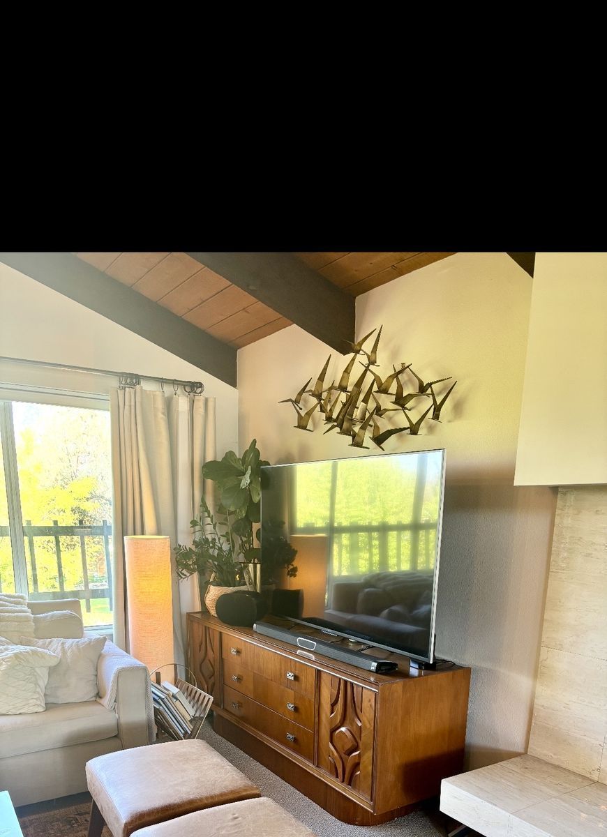 Beautiful Mid Century Modern Credenza, entertainment center, vintage MCM, Paul Evans Brutalist style