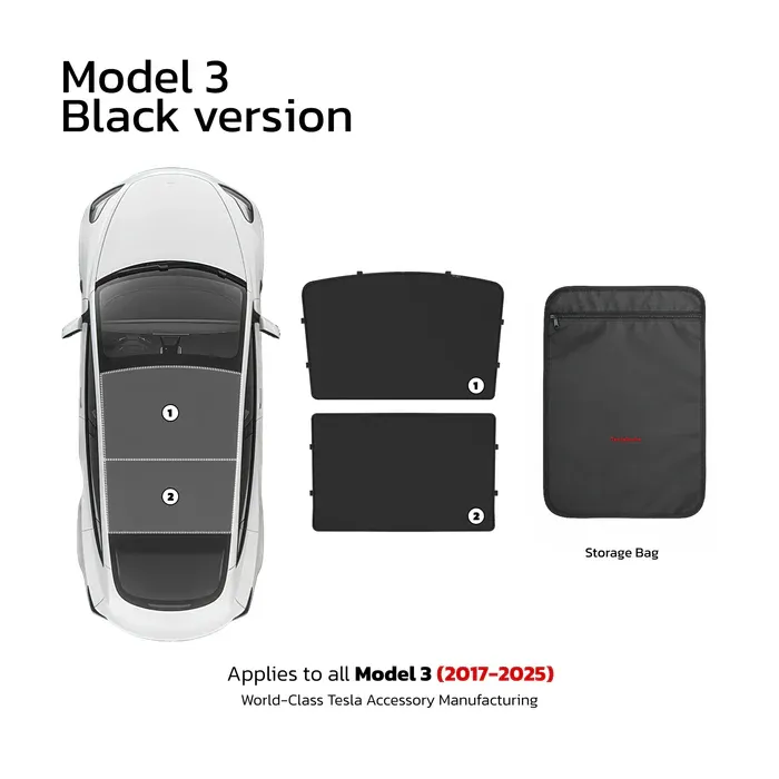 Sunshade for 2021 Tesla Model 3 Top Roof & Rear Sunshade
