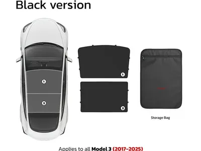 Sunshade for 2021 Tesla Model 3 Top Roof & Rear Sunshade