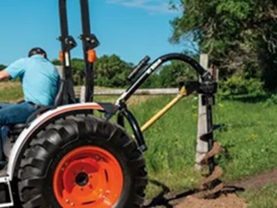 Bobcat Tractor 3 point hitch auger post hole digger