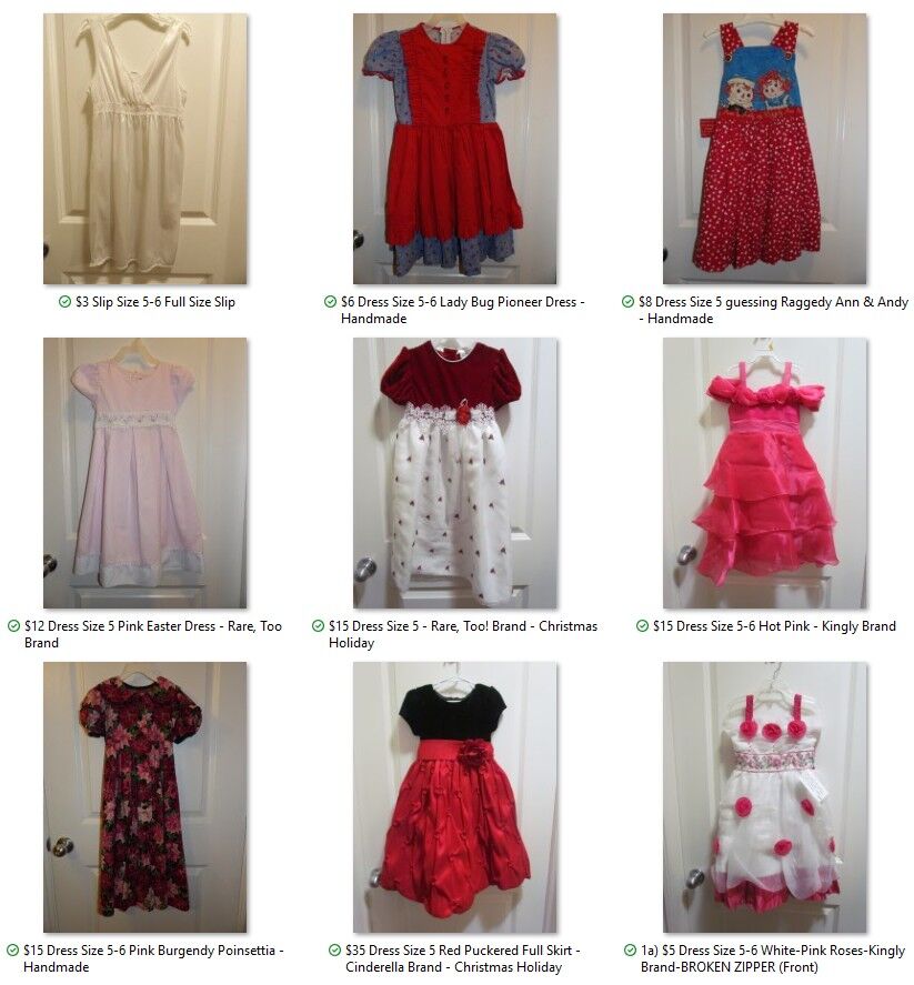 Size 5 Girl's Church Christmas Holiday Dresses ~ Full Slip ~ Easter ~ Wedding Flower Girl