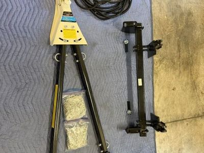 CAL-HAWK Adjustable Bumper-Mount Tow Bar - 5000lb, JK base plate & Towing Wiring Harness