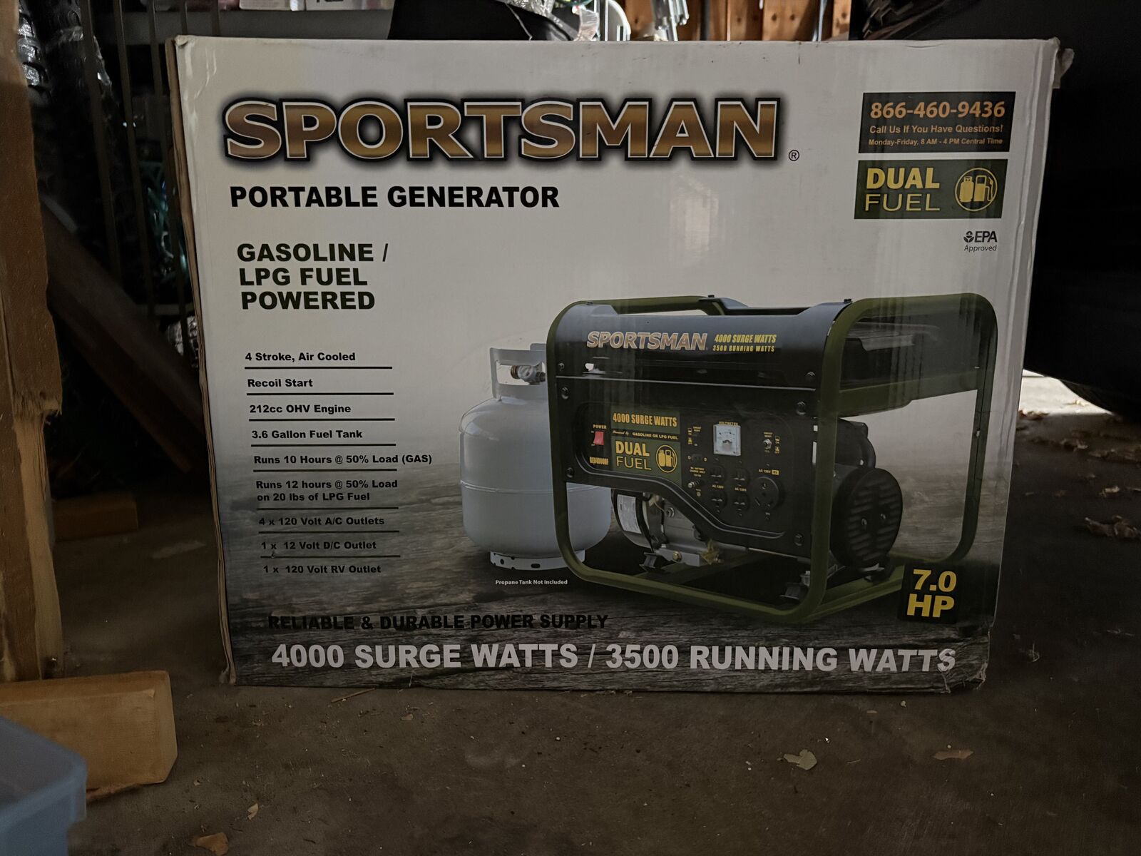 Sportsman Duel Fuel portable Generator