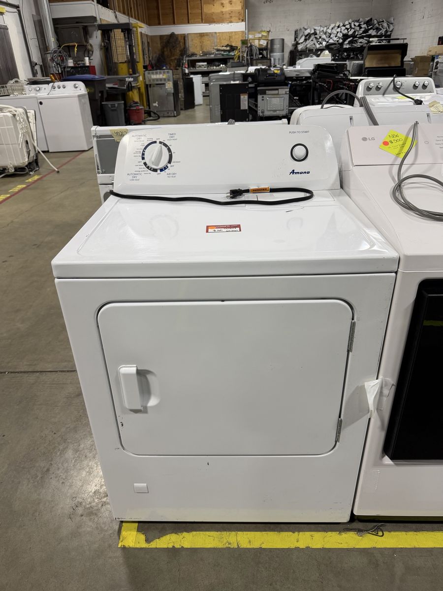 Amana White Gas Dryer - Top Load, Good Condition