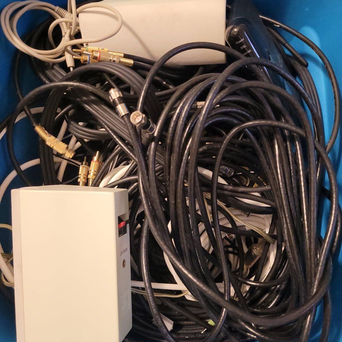Various Cords: RCA, Coax, etc.