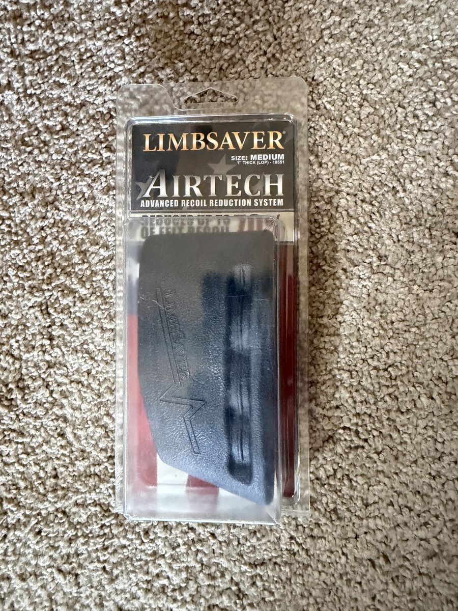 Limbsaver Airtech Recoil Pad - Medium, 1" Thick, Advanced Recoil Reduction System