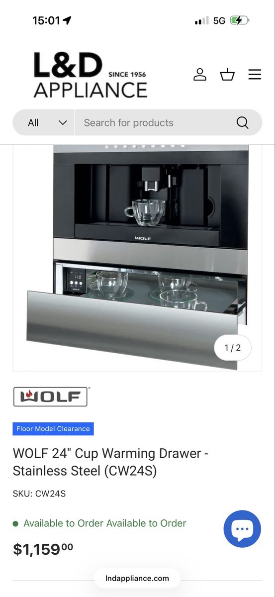 Wolf 24" Warming Drawer