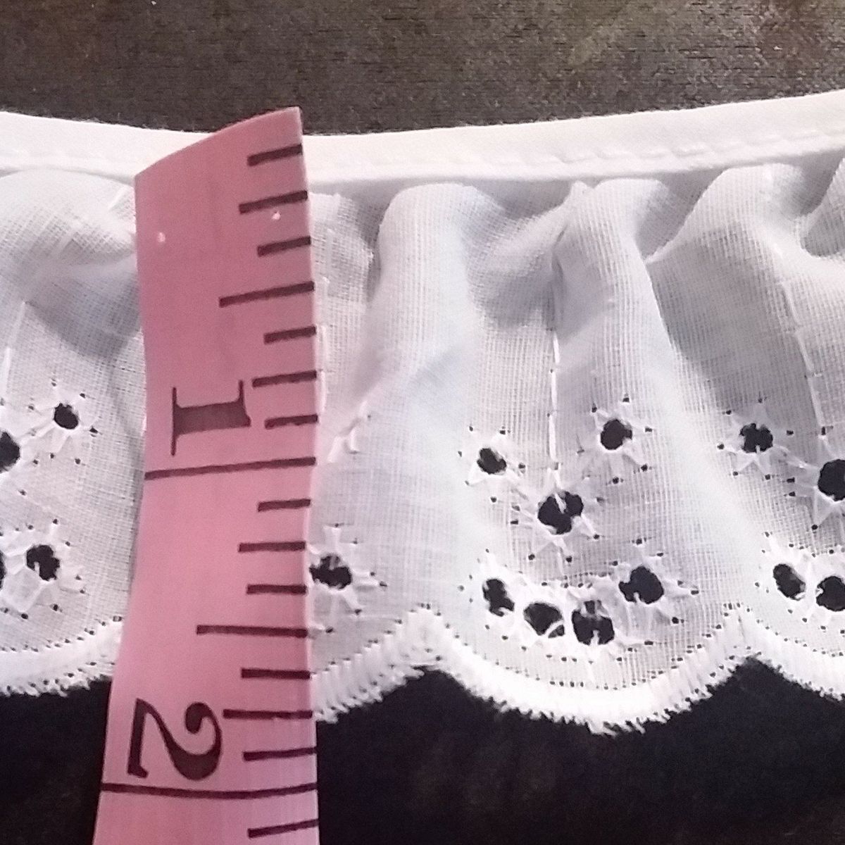 8 YDS WHITE EYELET LACE